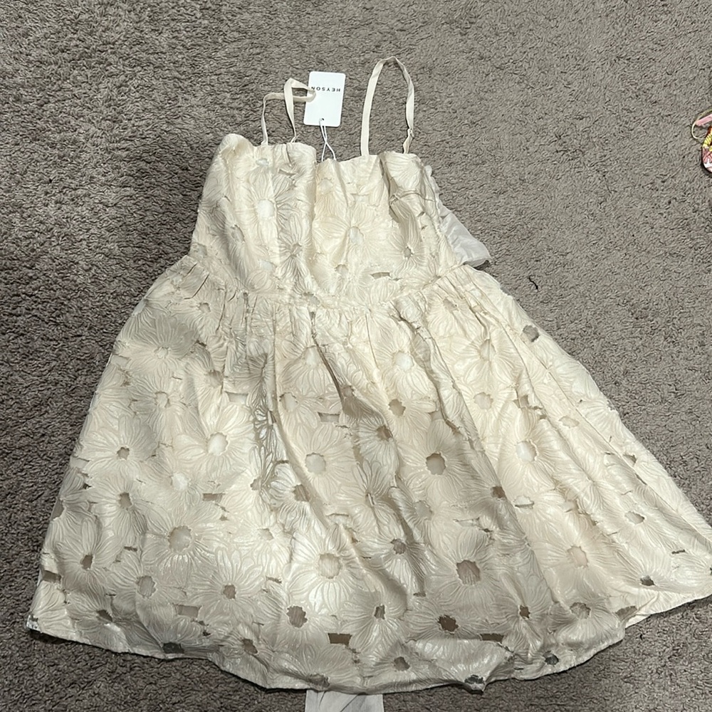 Ivory mini dress